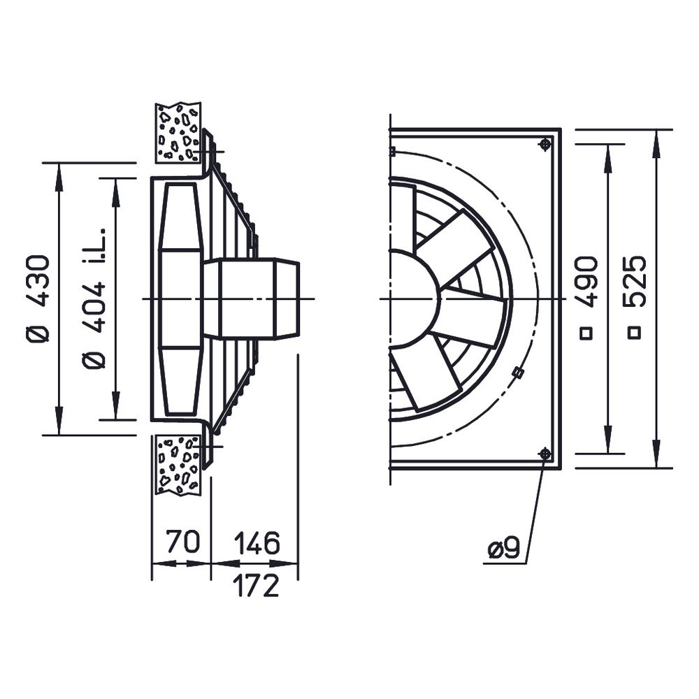 Helios HQW EC 400 B Axial-Hochleistungsventilator 1-PH 230V regelbar, 5850m3/h, 650W... HELIOS-04925 4010184049258 (Abb. 2)