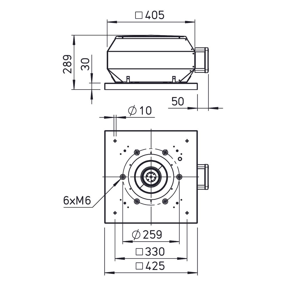 Helios VDW EC 200 Vertikal-Dachventilator 1-PH 230V, EC-Motor, 1150m3/h, 129W... HELIOS-07192 4010184071921 (Abb. 2)