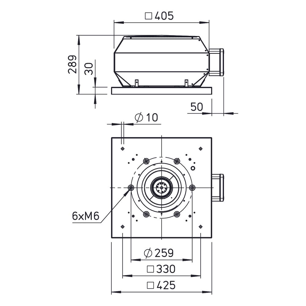 Helios VDW EC 225 A Vertikal-Dachventilator 1-PH 230V, EC-Motor, 1365m3/h, 150W... HELIOS-07241 4010184072416 (Abb. 2)