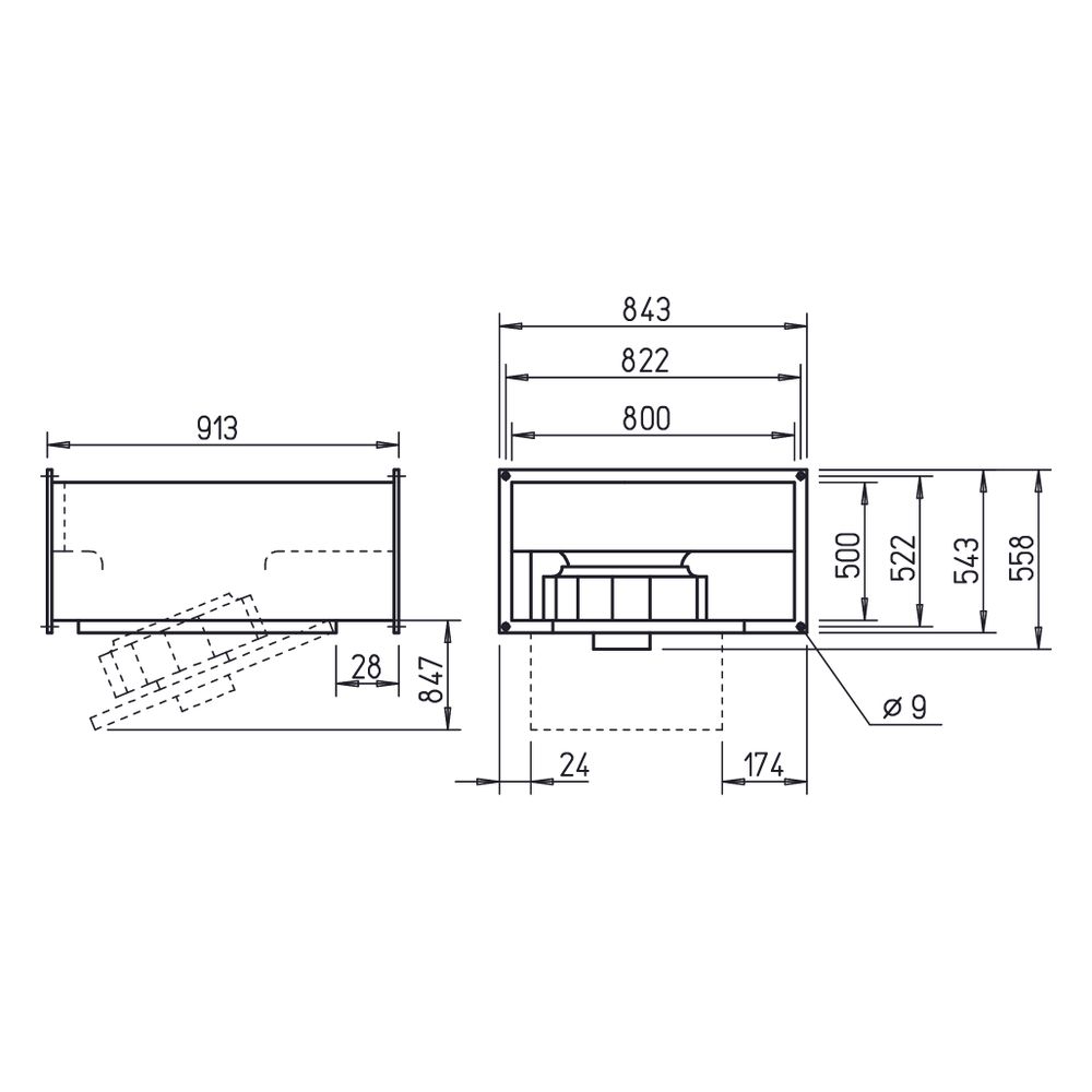 Helios KRD 560/4/80/50 Kanalventilator 3-PH 400V, 11970m3/h, 2330W... HELIOS-06147 4010184061472 (Abb. 2)