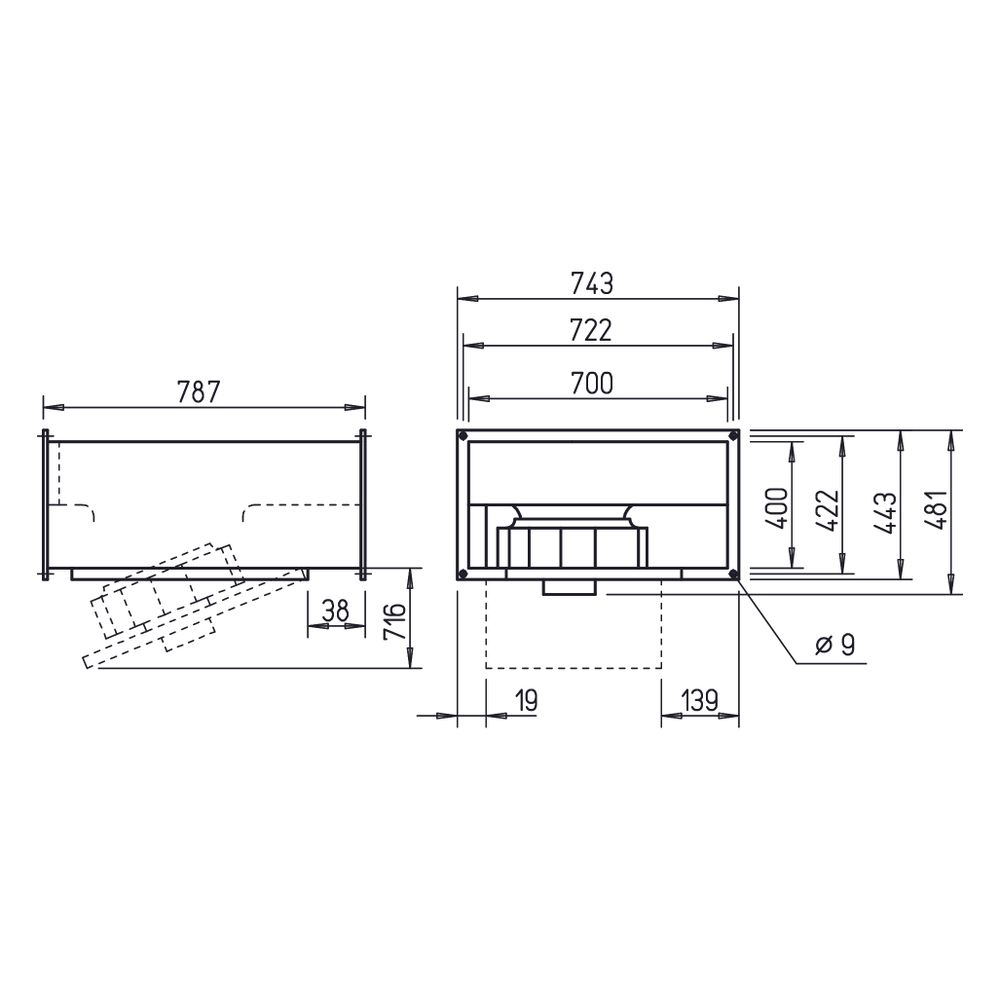 Helios KRW 450/4/70/40 Kanalventilator 1-PH 230V, 6650m3/h, 1040W... HELIOS-06151 4010184061519 (Abb. 2)