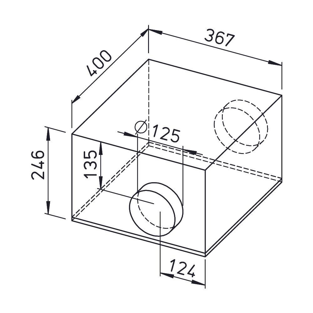 Helios SB EC 125 A Silentbox Rohrventilator schallgedämpft DN 125, 1-PH 230V regelbar, 53... HELIOS-06132 4010184061328 (Abb. 2)