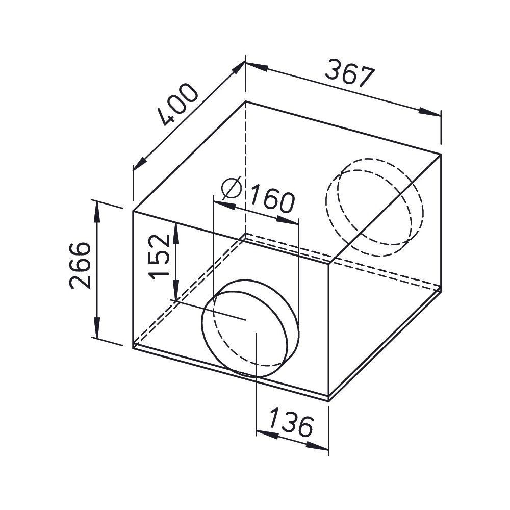 Helios SB EC 160 A Silentbox Rohrventilator schallgedämpft DN 160, 1-PH 230V regelbar, 58... HELIOS-06136 4010184061366 (Abb. 2)