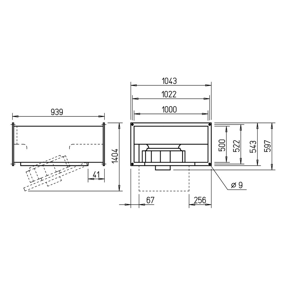 Helios Kanalventilator KRD EC 560/100/50 A, ausklappbar, 9.370m3/h, 1,81kW, 3-PH 400V reg... HELIOS-08167 4010184081678 (Abb. 2)