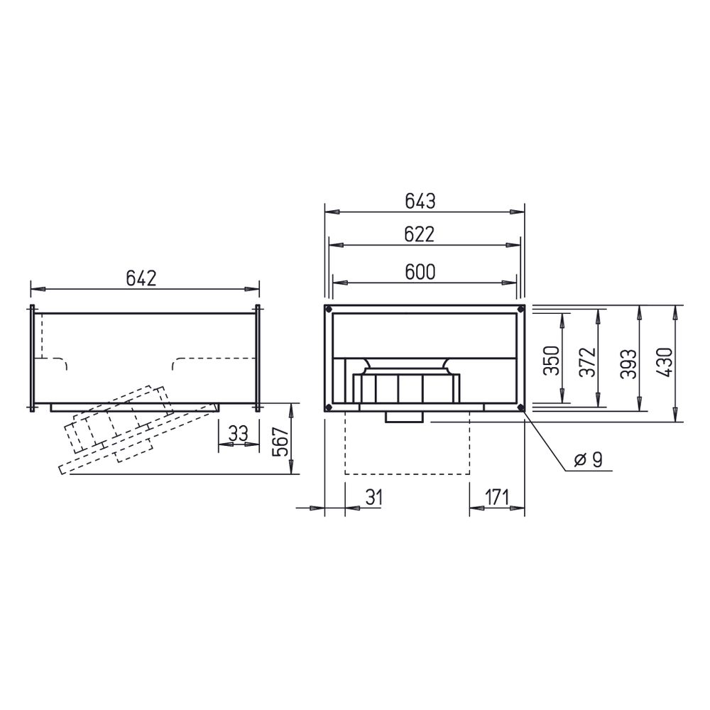 Helios KRW 355/4/60/35 Kanalventilator schwenkout 1-PH 230V, 3600m3/h, 367W... HELIOS-08692 4010184086925 (Abb. 2)