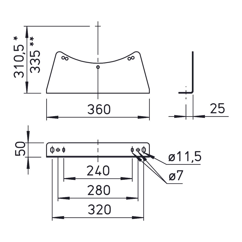 Helios MK 400-450 Montagekonsolen, Stahl verzinkt, 2 Stück... HELIOS-01449 4010184014492 (Abb. 2)