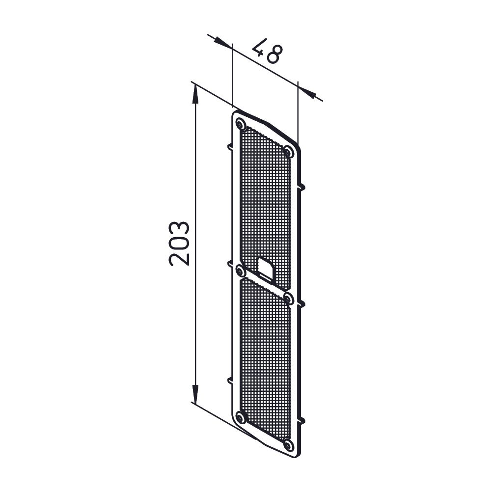 Helios KWL 45 ISL Insektenschutz für Laibungselement, 203x48x4mm, Edelstahl... HELIOS-03004 4010184030041 (Abb. 2)