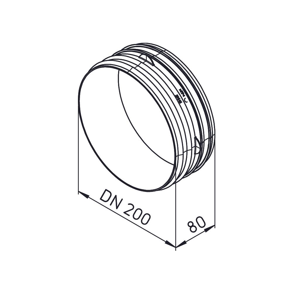 Helios IP-IV 200 IsoPipe Innenverbinder DN 200/200, EPE, Brandklasse B1... HELIOS-03811 4010184038115 (Abb. 2)