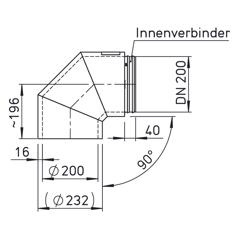 Helios IP-B 200/90 IsoPipe 90 Grad Bogen mit Innenverbinder, EPE, Brandklasse B1... HELIOS-03808 4010184038085 (Abb. 2)