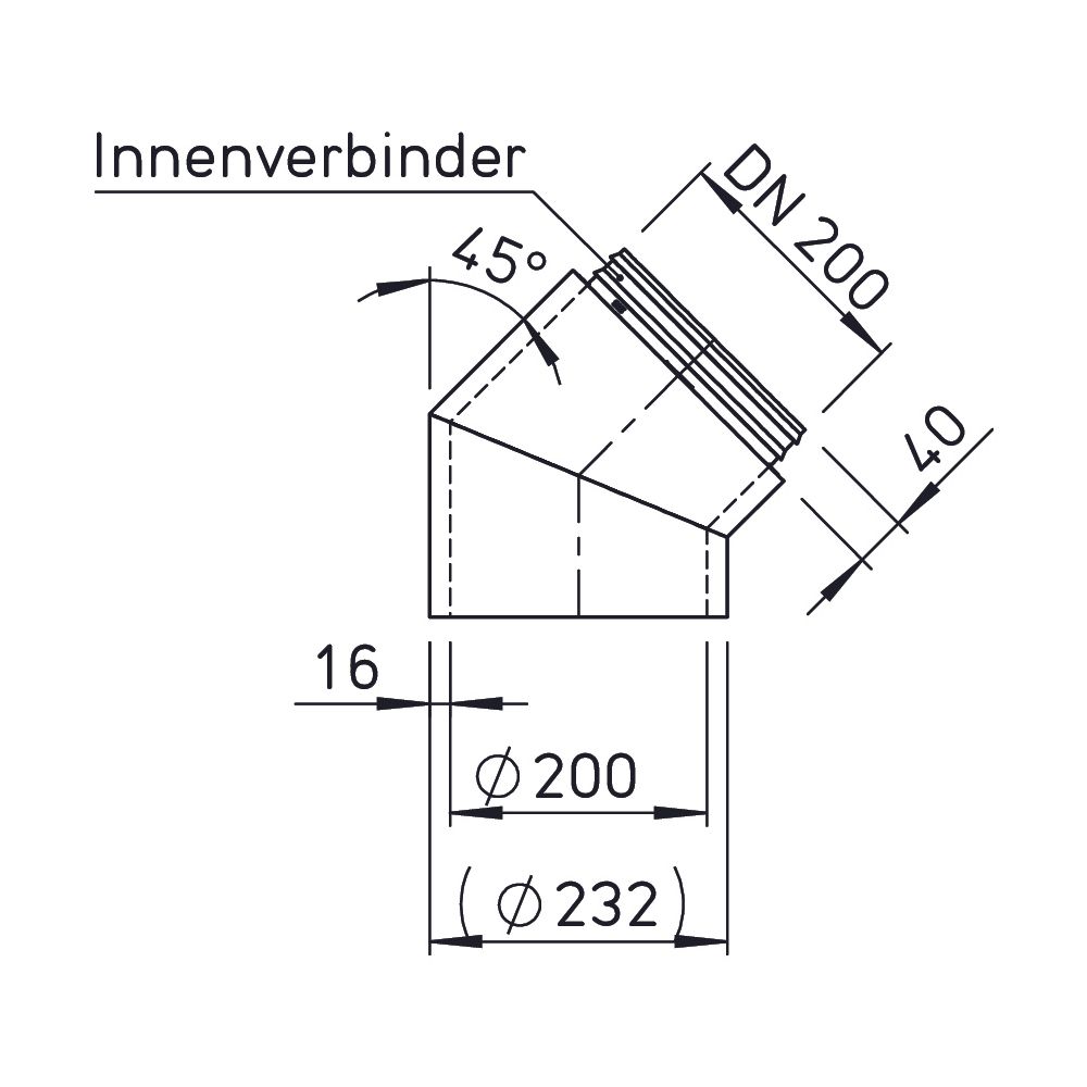Helios IP-B 200/45 IsoPipe 45 Grad Bogen mit Innenverbinder, EPE, Brandklasse B1... HELIOS-03809 4010184038092 (Abb. 2)