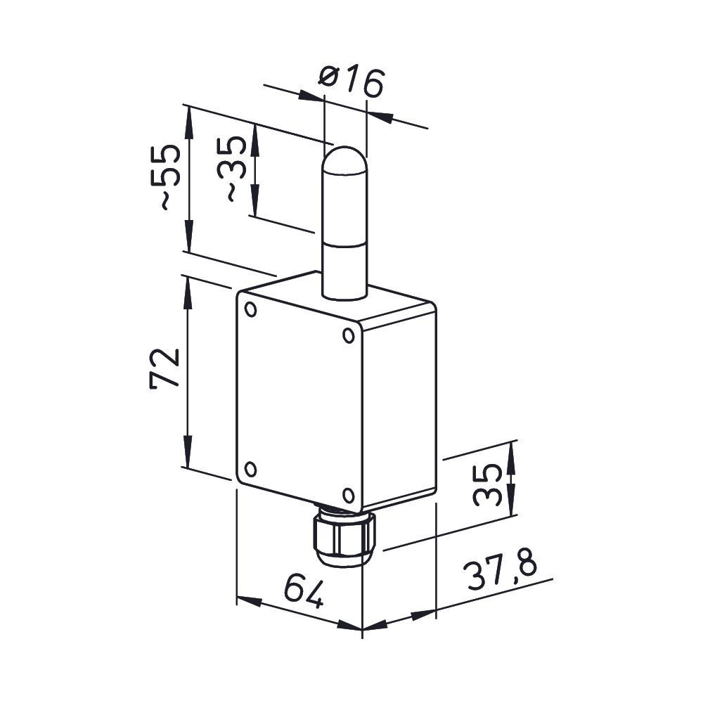 Helios AFS Absolutfeuchtesensor mit 0-10V Steuerausgang... HELIOS-06532 4010184065326 (Abb. 2)