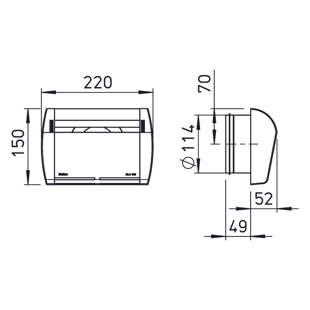 Helios ZLA 125 IB 22 Innenblende zu ZLA 125 Volumenkonstant 22m3/h inkl. Filter G2... HELIOS-04393 4010184043935 (Abb. 2)