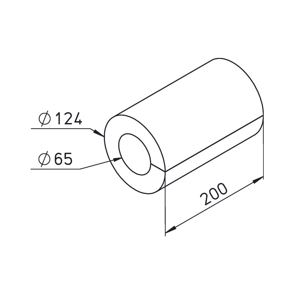 Helios ZLA 125 SE Schalldämmelement zu ZLA 125 DN 125, Länge 200mm... HELIOS-04397 4010184043973 (Abb. 2)