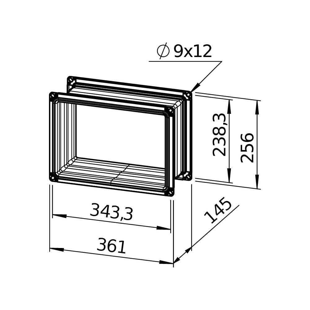 Helios Verbindungsstück AIR1-VS 31/21 flexibel rechteckig 363x145x258mm, mit Flanschen... HELIOS-04371 4010184043713 (Abb. 3)