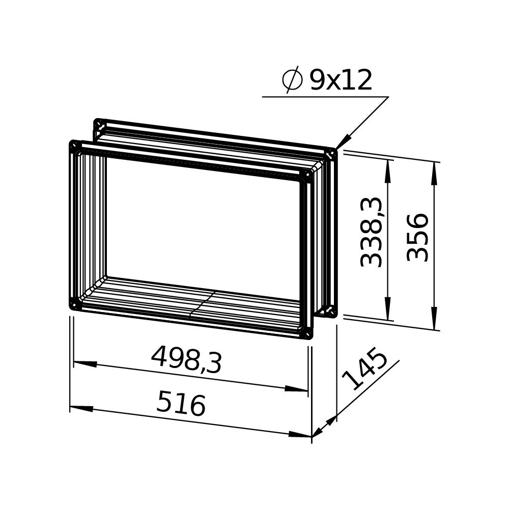 Helios Verbindungsstück AIR1-VS 47/31 flexibel rechteckig 516x145x356mm, mit Flanschen... HELIOS-04373 4010184043737 (Abb. 3)