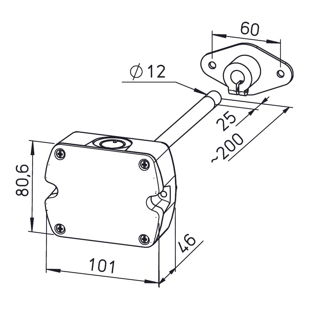 Helios Kohlendioxidfühler AIR1-CO2 K für Kanal für AIR1, 0-10V Ausgang... HELIOS-07124 4010184071242 (Abb. 2)