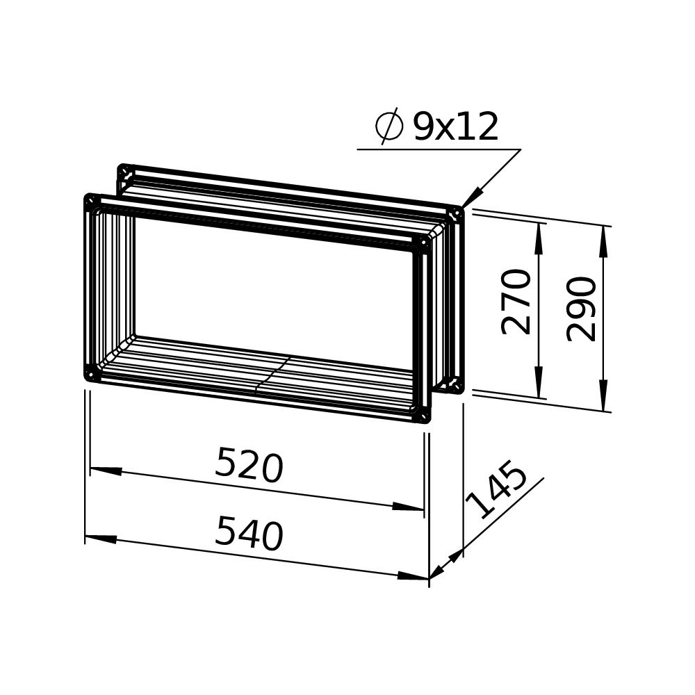 Helios Verbindungsstück AIR1-VS 50/25 flexibel rechteckig 538x145x288mm, mit Flanschen... HELIOS-07404 4010184074045 (Abb. 3)