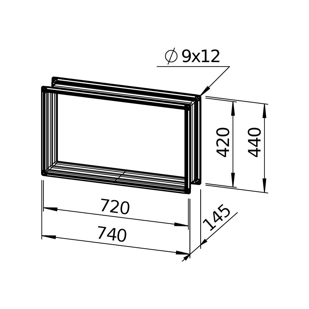 Helios Verbindungsstück AIR1-VS 70/40 flexibel rechteckig 738x145x438mm, mit Flanschen... HELIOS-07408 4010184074083 (Abb. 3)