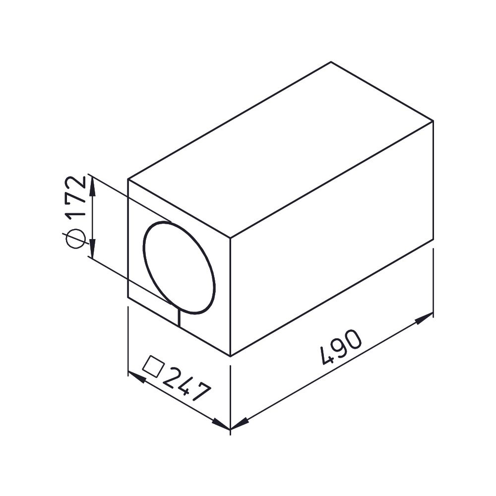 Helios KWL 45-160 WS-L Wandstein DN 160, Länge 490mm... HELIOS-09306 4010184093060 (Abb. 2)