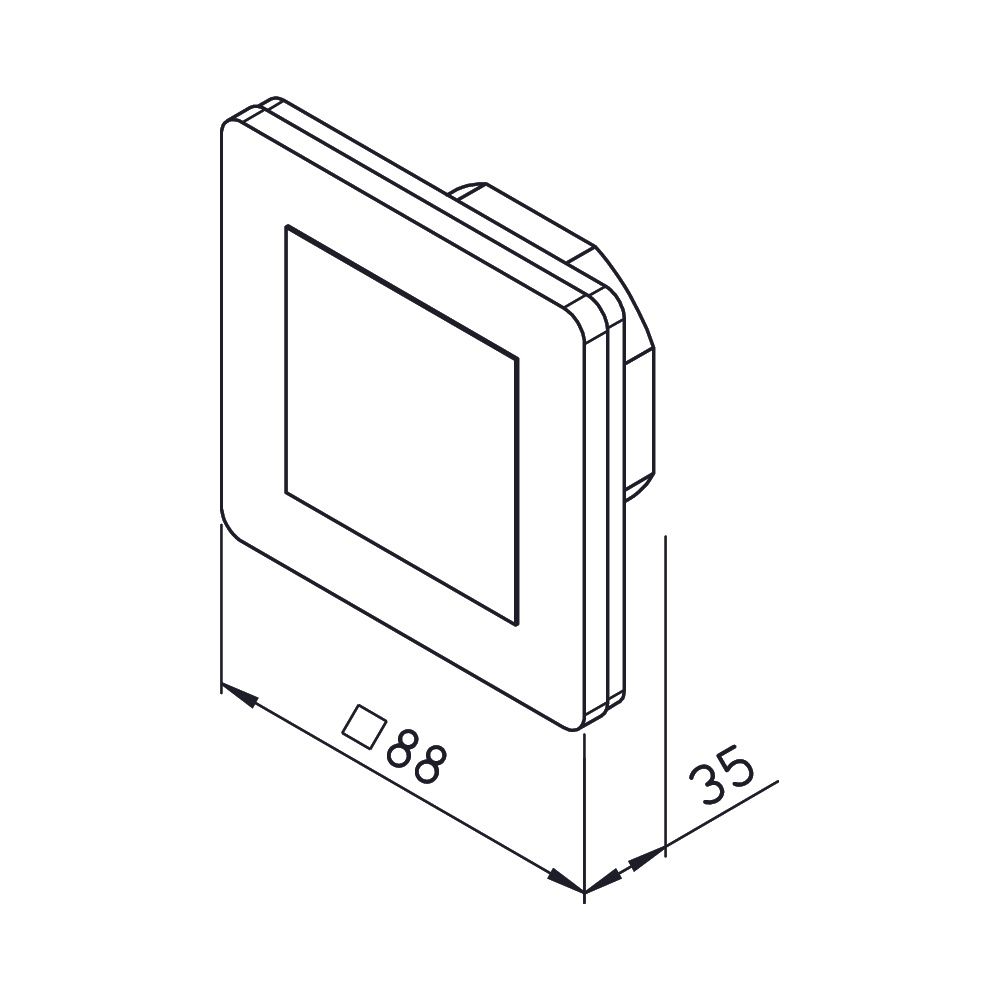 Helios KWL-BE Touch bl Bedienelement Touchdisplay 2,3", UP-Version, Schwarz... HELIOS-20244 4010184202448 (Abb. 2)