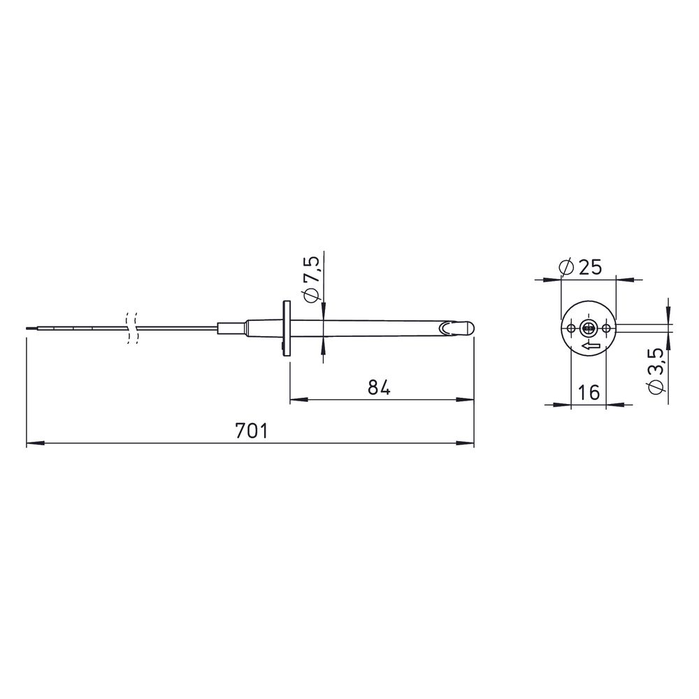 Helios KWL-LTK eC Lufttemperatur-Kanalfühler, Messbereich 0-40 Grad C... HELIOS-40156 4010184401568 (Abb. 2)
