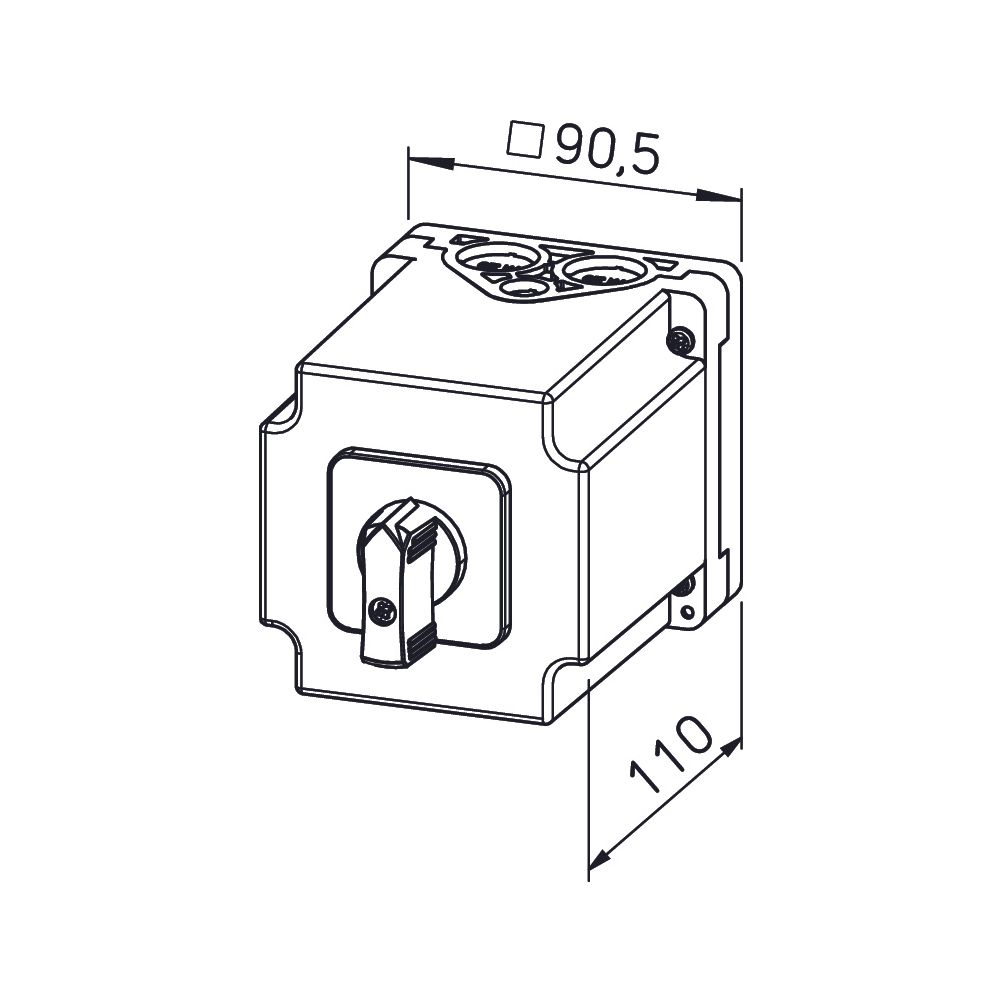 Helios Drehzahlschalter DS 2 3-phasig, Stern/Dreieck, 400V, 3-phasig, max. 12A, IP 65... HELIOS-01351 4010184013518 (Abb. 3)