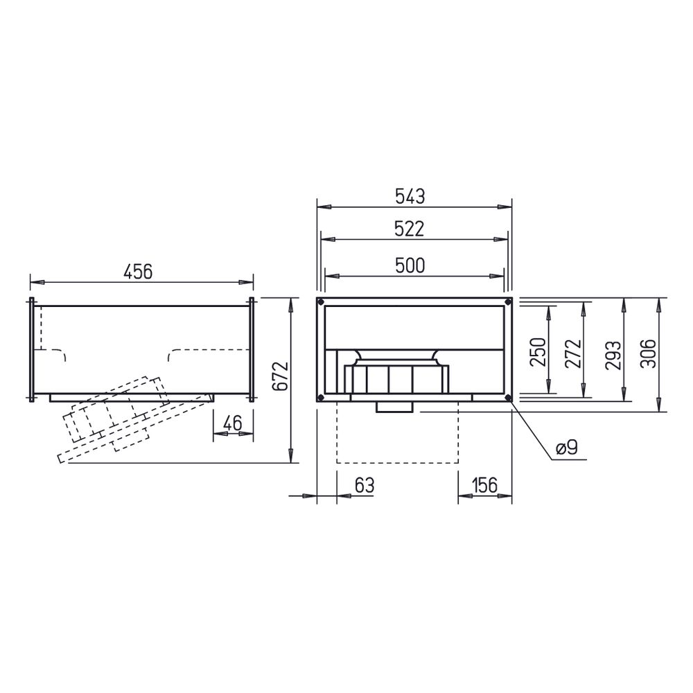 Helios KRW EC 315/50/25 B Kanalventilator EC schwenkout 1-PH 230V regelbar, 2250m3/h, 350... HELIOS-07589 4010184075899 (Abb. 2)