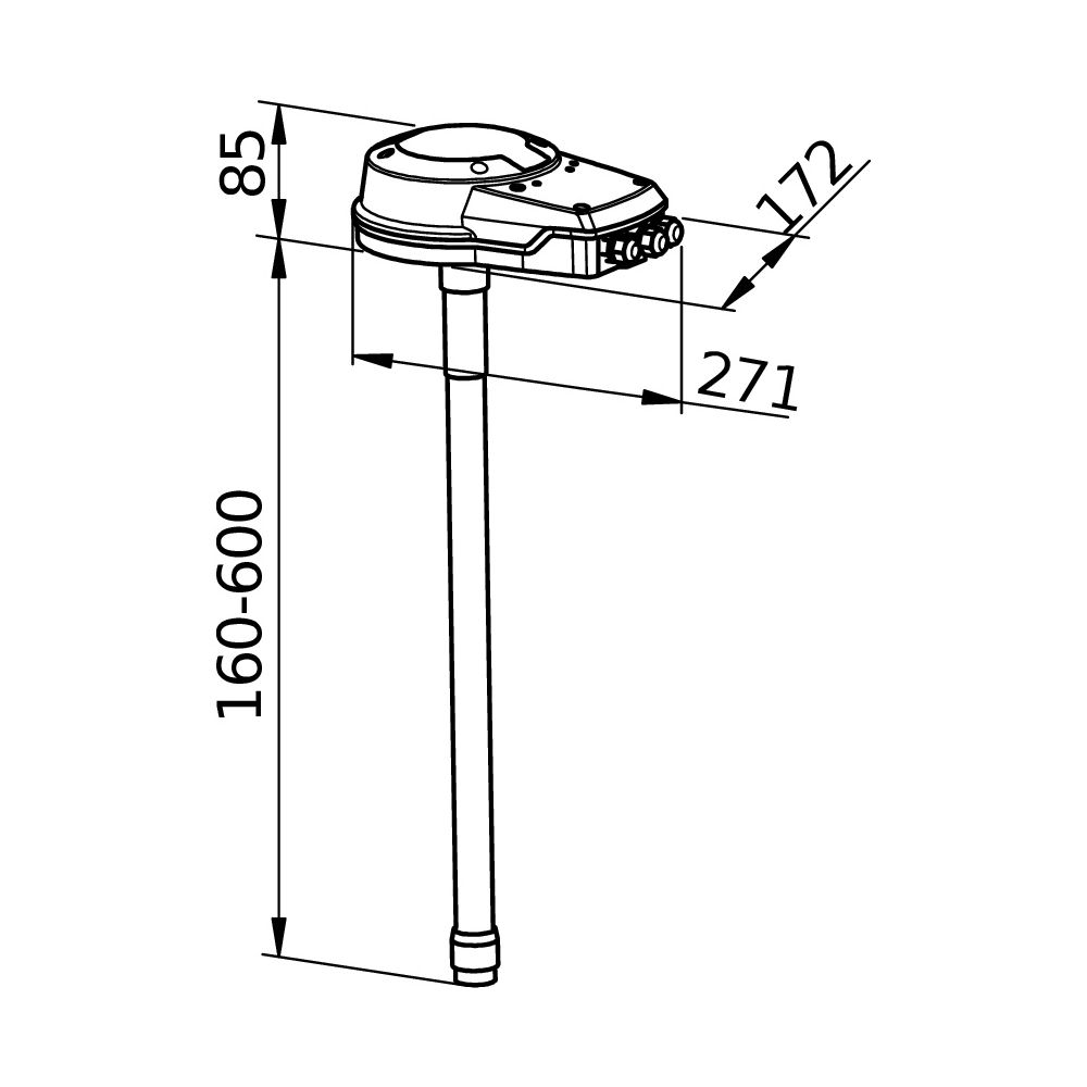 Helios Kanalrauchmelder KRM, DIBt, 140mA, IP 65, potentialfreier Öffner, 21,6-27,6V DC... HELIOS-40825 4010184408253 (Abb. 2)