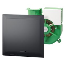 Helios ELS NFC black Ventilatoreinsatz mit Fassade, Volumenströme 7,5-100m3/h wählbar, mi... HELIOS-40781 4010184407812 (Abb. 1)