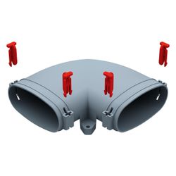 Helios FRS-BH 51 FlexPipe Bogen horizontal 90 Grad, Rohr oval 51mm... HELIOS-03863 4010184038634 (Abb. 1)