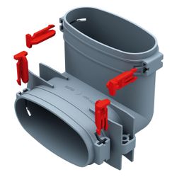 Helios FRS-BV 51 FlexPipe Bogen vertikal, 90 Grad, Rohr oval 51mm... HELIOS-03859 4010184038597 (Abb. 1)