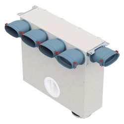 Helios FRS-MVK 4 und 1-51/125 FlexPipe Multi-Verteilerkasten 5 Einzelstutzen oval 51mm, 2... HELIOS-03841 4010184038412 (Abb. 1)