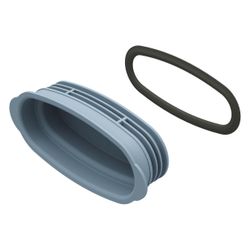 Helios FRS-VDS 51 FlexPipe Verschlussdeckel oval 51mm für Stutzen, 1 Deckel und 1 Dichtri... HELIOS-03856 4010184038566 (Abb. 1)