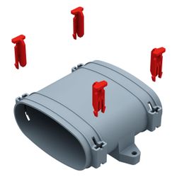 Helios FRS-VM 51 FlexPipe Verbindungsmuffe Gerade, Rohr oval 51mm... HELIOS-03862 4010184038627 (Abb. 1)