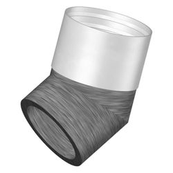 Helios IP-B 125/45 IsoPipe 45 Grad Bogen mit Muffe, EPE, Brandklasse B1... HELIOS-09399 4010184093992 (Abb. 1)