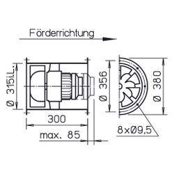 Helios VARW 315/4 EX Radax Hochdruck-Rohrventilator 1-PH, EX, 230V, 2680m3/h, 180W... HELIOS-06738 4010184067382 (Abb. 1)