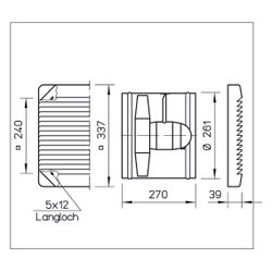 Helios HSW 250/4 Axial-Hochleistungsventilator 1-PH 230V, TK, drehzahlsteuerbar, 930m3/h,... HELIOS-00140 4010184001409 (Abb. 1)