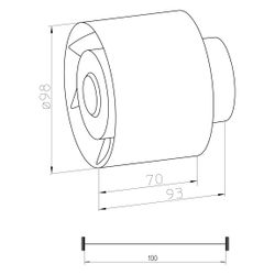 Helios REW 90 K Rohreinschubventilator mit Kugellager, 1-PH, 105m3/h, 15W, 230V... HELIOS-00441 4010184004417 (Abb. 1)