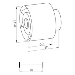 Helios REW 150/2 Rohreinschubventilator DN 150, 1-PH 230V, 29W, 330m3/h, 29W... HELIOS-00440 4010184004400 (Abb. 1)