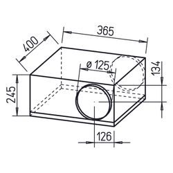 Helios SB 125 A Silentbox Rohrventilator DN 125, 1-PH 230V schallgedämpft, 230m3/h, 61W... HELIOS-09506 4010184095064 (Abb. 1)