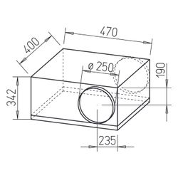 Helios SB 250 C Silentbox Rohrventilator DN 250, 1-PH 230V schallgedämpft, 960m3/h, 255W... HELIOS-09512 4010184095125 (Abb. 1)