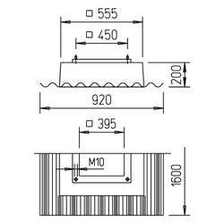 Helios WDS 250/315 Welldachsockel für Welldächer bis 25 Grad... HELIOS-01561 4010184015611 (Abb. 1)