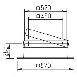 Helios FDS 250/315 Flachdachsockel aus GFK mit Klappmechanismus... HELIOS-01379 4010184013792 (Abb. 1)