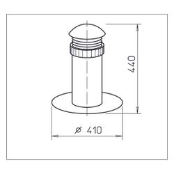 Helios FDH Flachdachhaube zum Anschluss von Lüftungsrohren bis NW 160, über Dach... HELIOS-01477 4010184014775 (Abb. 1)