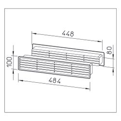 Helios LTGB Lüftungs-Türgitter, Braun... HELIOS-00247 4010184002475 (Abb. 1)