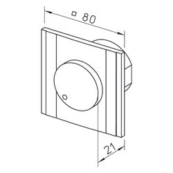 Helios PU 24 Drehzahl-Potentiometer mit Betriebsanzeige 24V DC, Unterputz... HELIOS-01736 4010184017363 (Abb. 1)