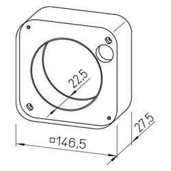 Helios MF 90 Montageflansch zu Minilüfter... HELIOS-00819 4010184008194 (Abb. 1)