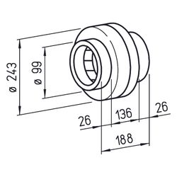 Helios RR 100 A Radial-Rohrventilator, 1-PH 230V einstufig, DN 100, 250m3/h, 41W... HELIOS-05653 4010184056539 (Abb. 1)