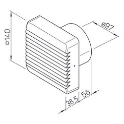 Helios EVK 100 Elektrische Verschlussklappe DN 100, 230V... HELIOS-00453 4010184004530 (Abb. 1)