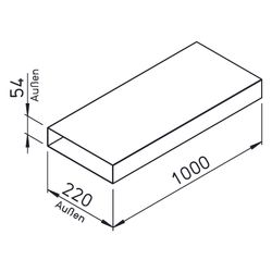 Helios FOM Flachkanal ohne Muffe, Länge 1m, Kunststoff, Weiß... HELIOS-00624 4010184006244 (Abb. 1)